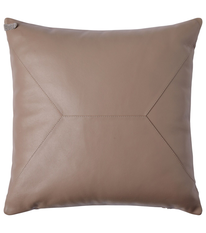Photo: Brunello Cucinelli Monili leather cushion