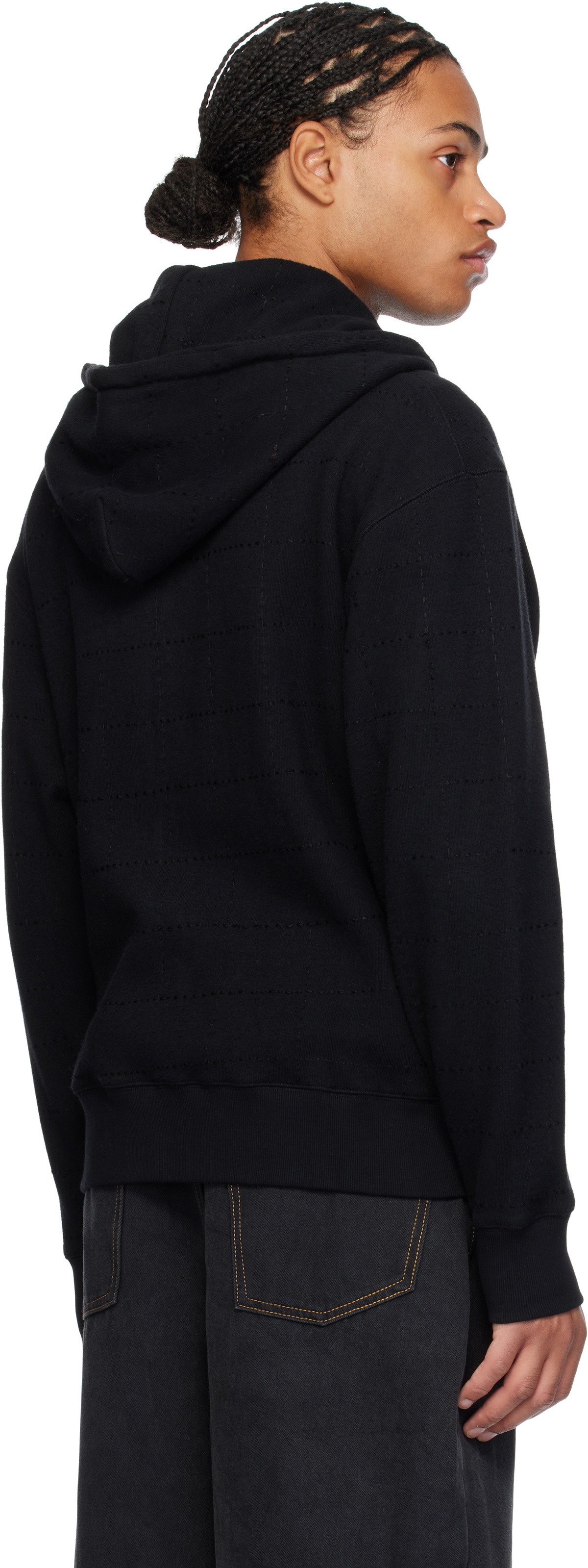Glass Cypress Black Zip Up Hoodie
