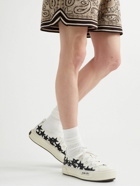 AMIRI - Appliquéd Leather and Canvas Sneakers - White