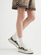 AMIRI - Appliquéd Leather and Canvas Sneakers - White