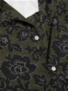 Officine Générale - Eren Camp-Collar Floral-Print Cotton Shirt - Green