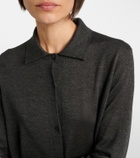 The Row Ocari knitted cashmere and silk shirt
