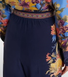 Etro Floral silk straight pants