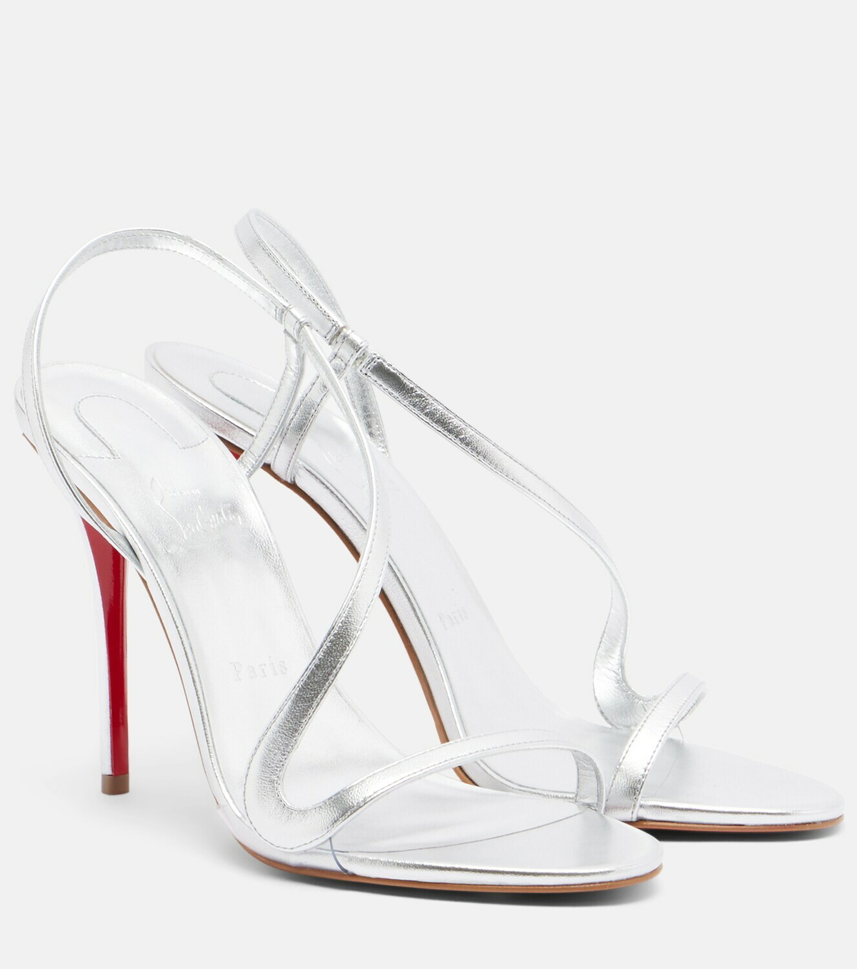 Christian Louboutin Miss Z metallic leather slingback sandals