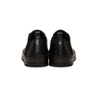 Ann Demeulemeester Black Leather Oil Sneakers