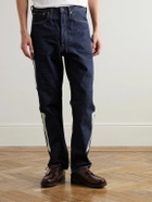 KAPITAL - Okagilly Slim-Fit Crochet-Trimmed Jeans - Blue