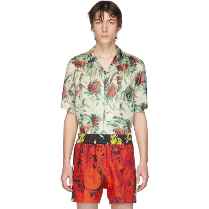 Photo: Dries Van Noten Off-White and Multicolor Carlton Shirt