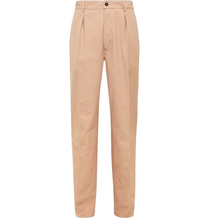 Photo: Drake's - Pleated Cotton-Corduroy Suit Trousers - Pink