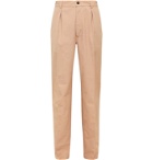 Drake's - Pleated Cotton-Corduroy Suit Trousers - Pink