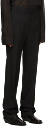 Ann Demeulemeester Black Brushed Wool Vincent Trousers