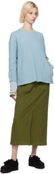 Nicholas Daley Blue Crewneck Long Sleeve T-Shirt