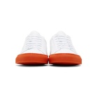 Common Projects White and Orange Achilles Low Sneakers