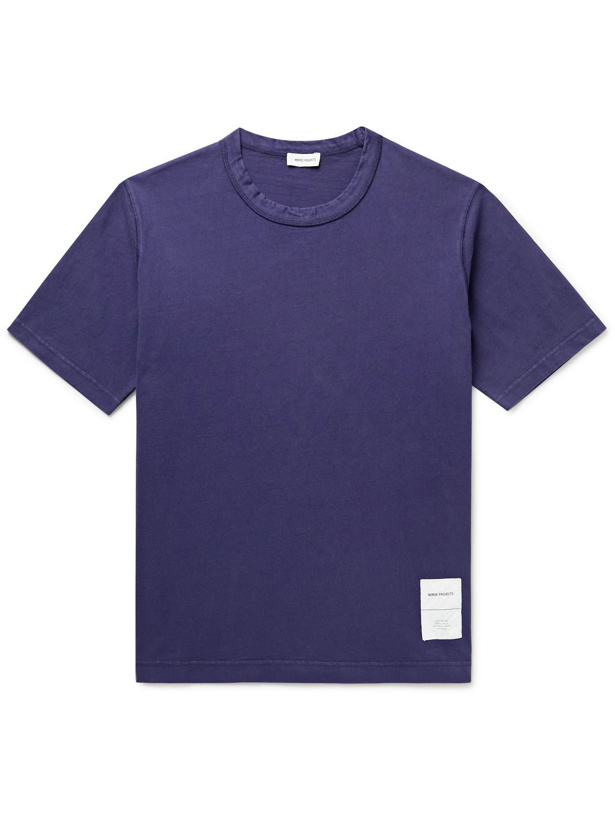Photo: Norse Projects - Holger Organic Cotton-Jersey T-Shirt - Blue