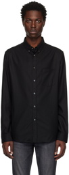 FRAME Black Collared Shirt