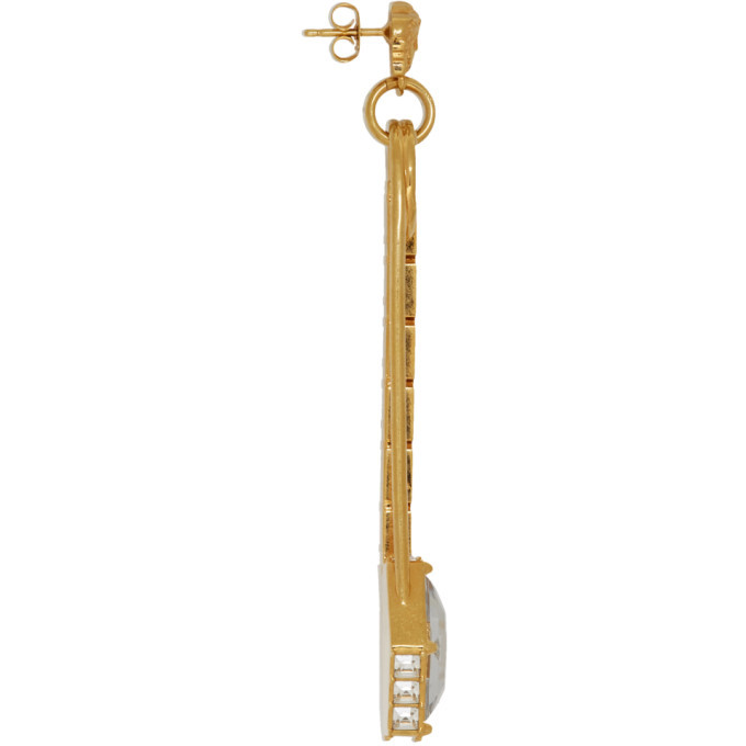 Versace Gold Safety Pin Earrings