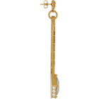 Versace Gold Safety Pin Earrings