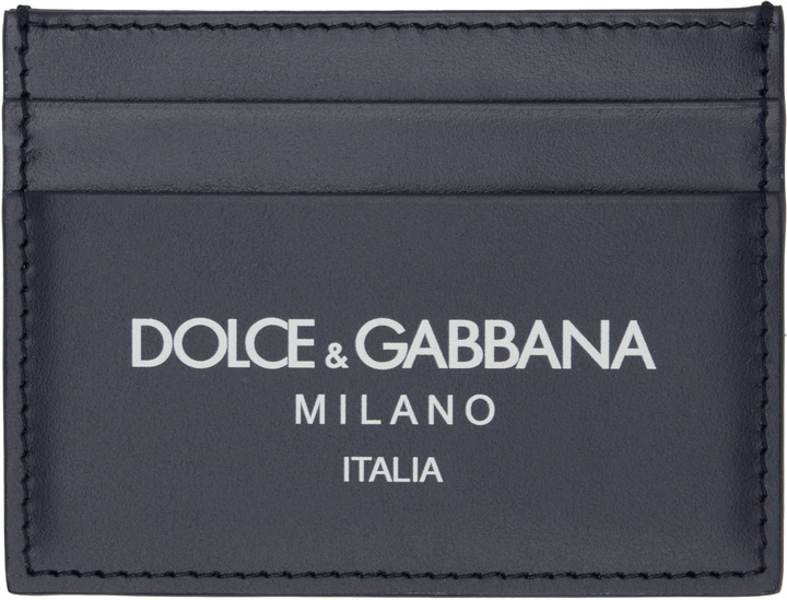Photo: Dolce&Gabbana Navy Calfskin Card Holder