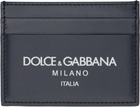 Dolce&Gabbana Navy Calfskin Card Holder