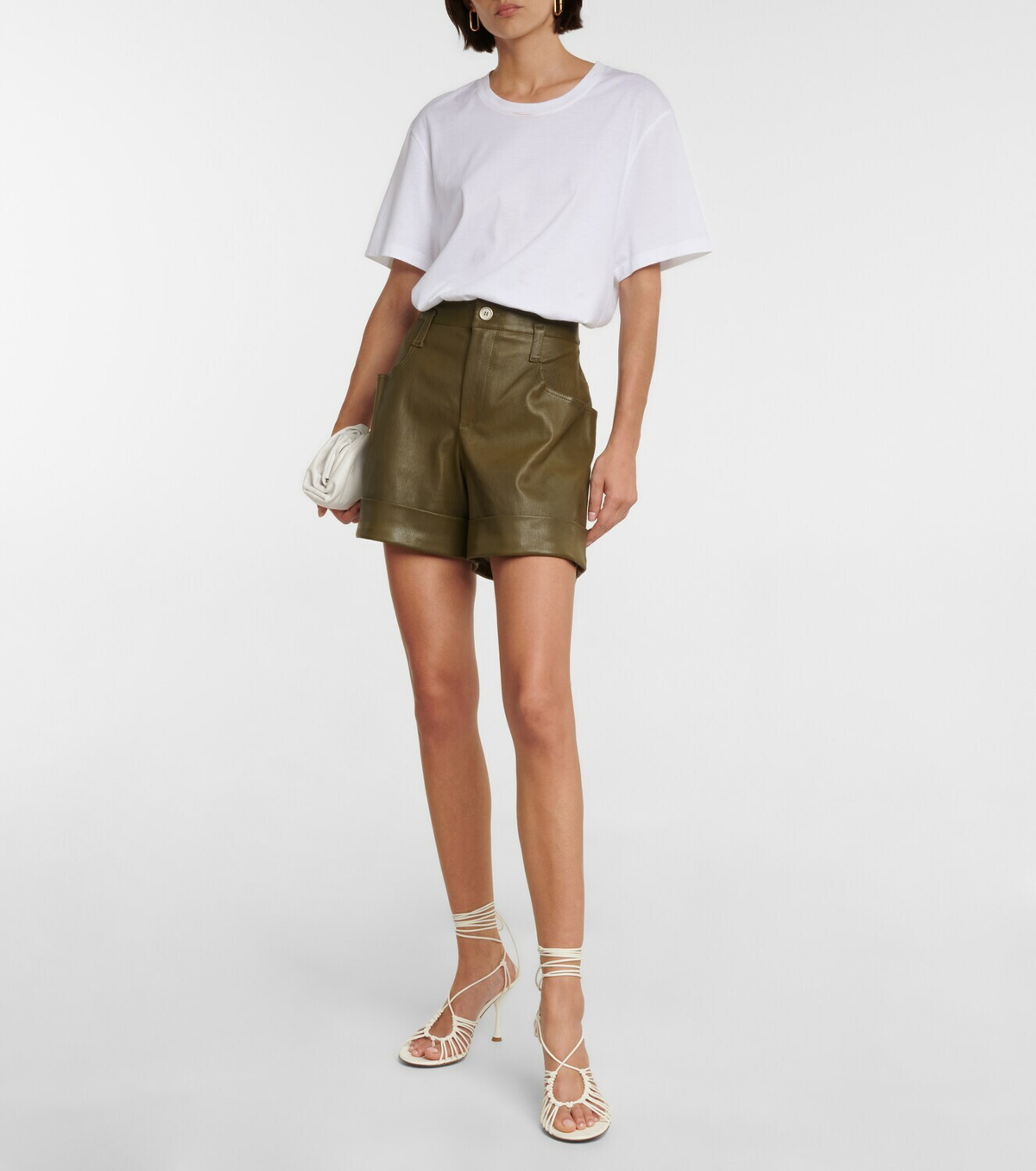 Stouls Tuco high-rise leather shorts