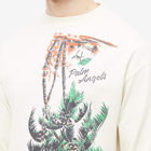 Palm Angels Men's Long Sleeve Upside Down Palm T-Shirt in White/Green