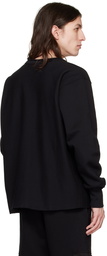 Les Tien Black Rolled Edge Sweatshirt