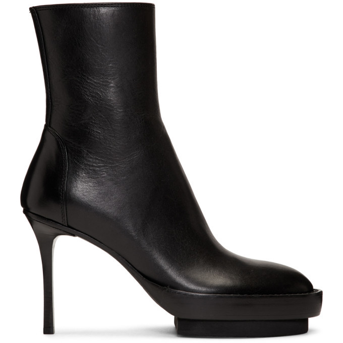 Ann Demeulemeester Black Platform Boots Ann Demeulemeester