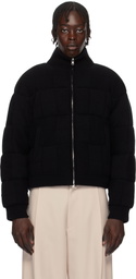 Guest in Residence Black & Blue Quilted Reversible Puffer Jacket