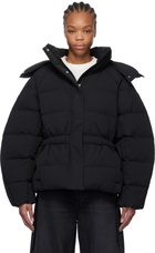 GANNI Black Tech Oversized Down Jacket