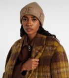 Loewe Logo embroidered ribbed-knit wool beanie