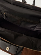 Canali - Leather-Trimmed Suede tote
