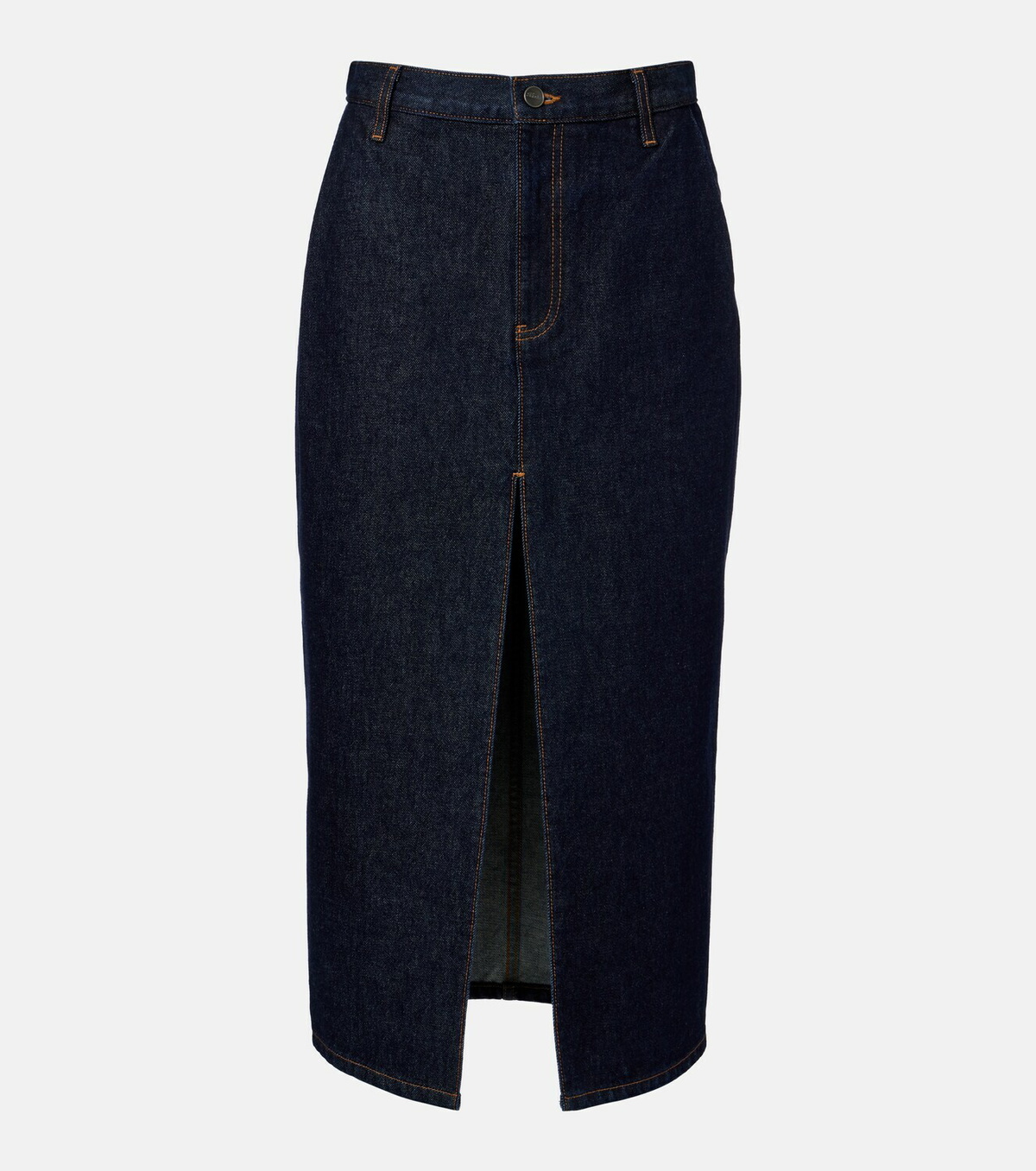 Khaite Anden denim midi skirt