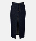 Khaite Anden denim midi skirt