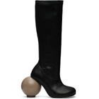 YUME YUME Black & Beige Ball Tall Boots