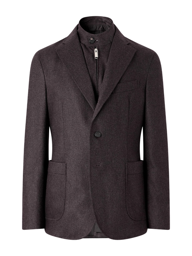 Photo: Slowear - Wool-Blend Flannel Suit Jacket - Brown