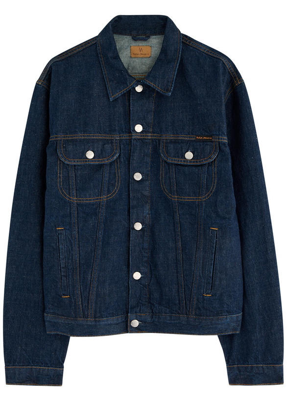 Photo: Nudie Jeans Danny 40s Redcast Denim Jacket Dark Blue