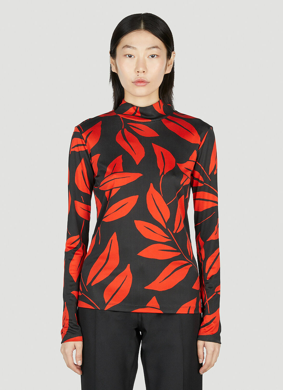 Meryll Rogge Leaf Print Top