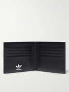 Balenciaga - adidas Logo-Print Textured-Leather Billfold Wallet - Black