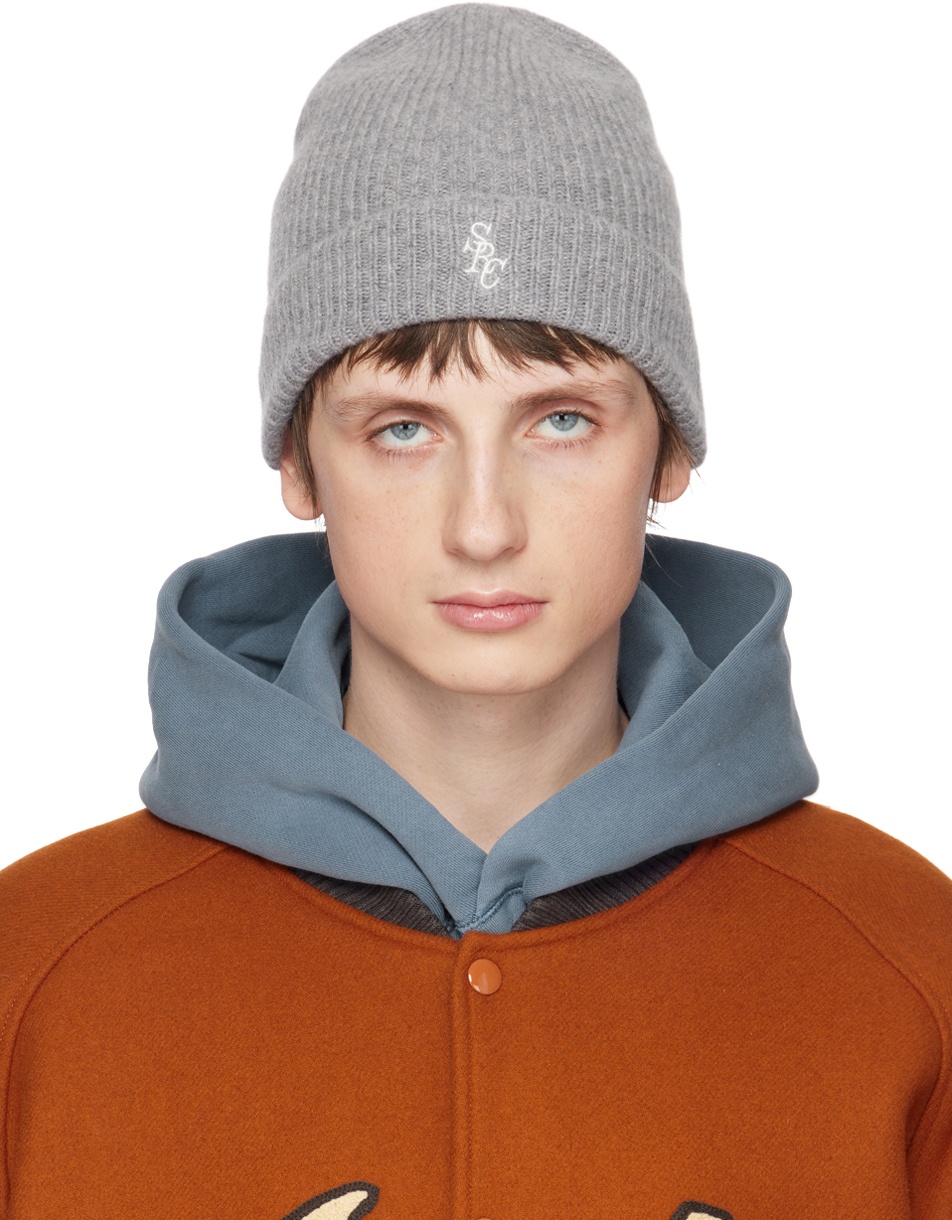 Photo: Sporty & Rich Gray Embroidered Beanie