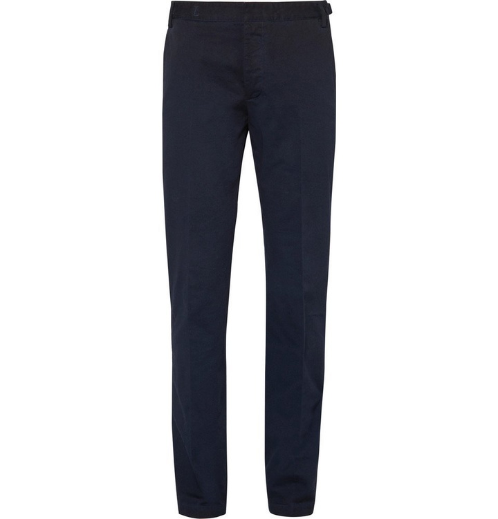 Photo: Lanvin - Garment-Dyed Cotton-Twill Trousers - Navy