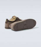Brunello Cucinelli Suede-trimmed leather sneakers
