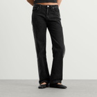 Adidas Women's Denim Firebird Track Pant in True Black Denim