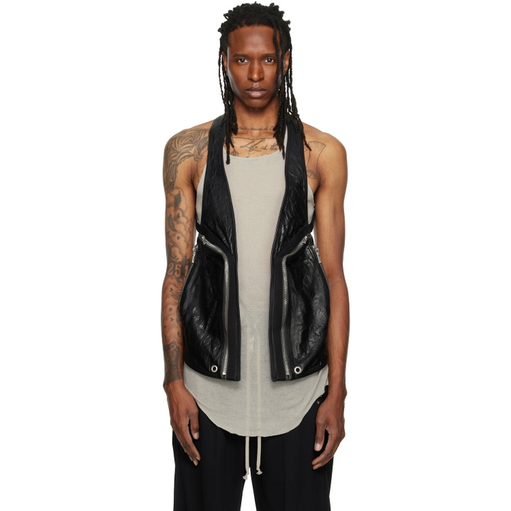 Photo: Rick Owens Black Tower Temple Leather Vest