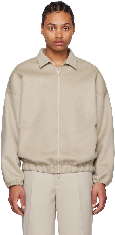 Photo: Fear of God Taupe Spread Collar Jacket