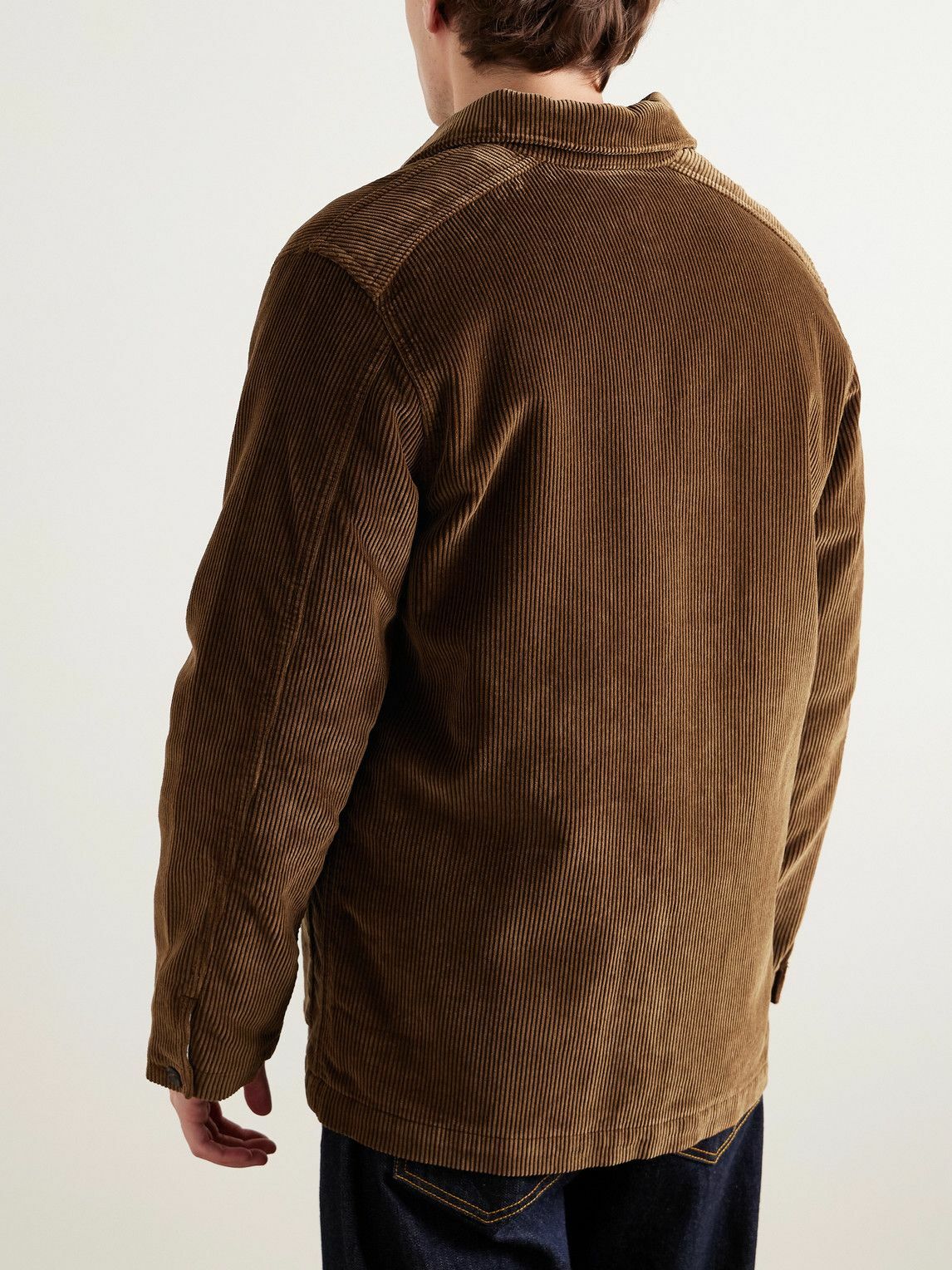 Veste Chore En Velours Côtelé Selvedge Drake's - Taille 38, Couleur Brun - Occasion En Parfait état