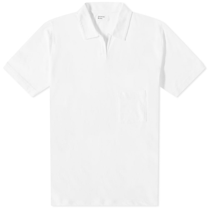 Photo: Universal Works Men's Vacation Polo Shirt in Ecru