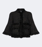 Sacai Fringed wool-blend jacket