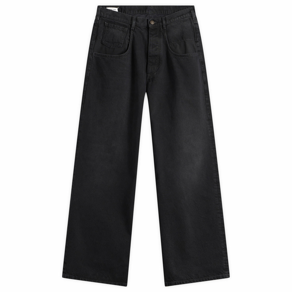 Maison Margiela Men's Double Pocket Trousers in Black Denim