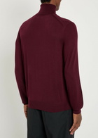 Saint Laurent Roll-neck Wool Jumper Bordeaux