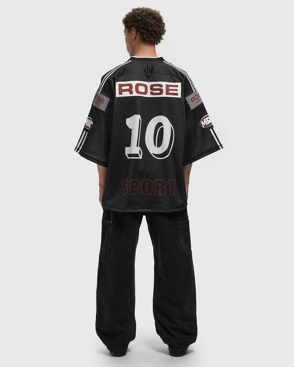 Martine Rose OVERSIZED HOCKEY TOP Black Mens Jersey