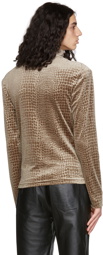 Han Kjobenhavn Brown Patterned Turtleneck